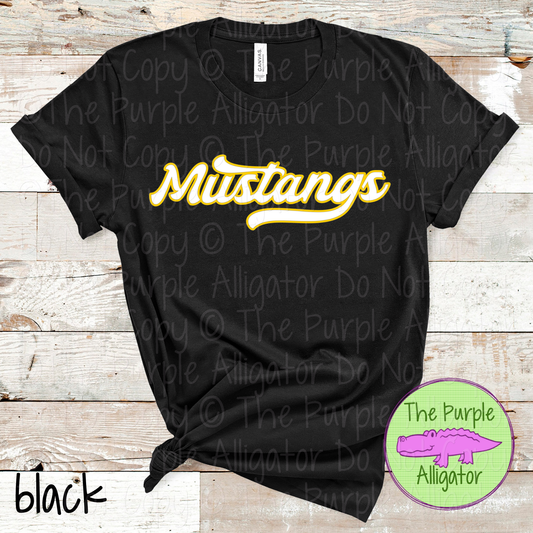 Mustangs Swingline – The Signature Series | Retro Script Design - CHOOSE YOUR DESIGN COLORS - 1125 (d2f TPA)