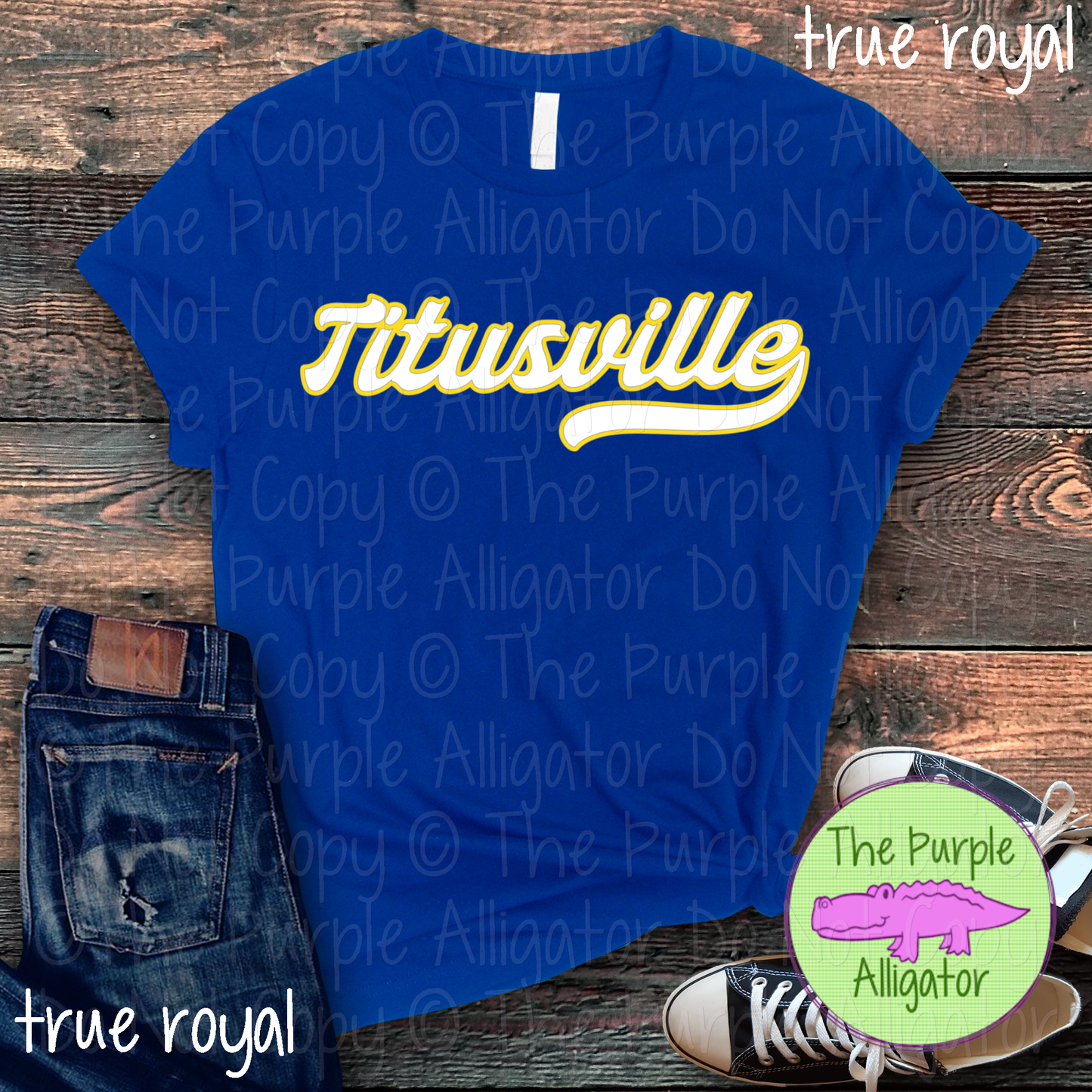Titusville Swingline – The Signature Series | Retro Script Design - CHOOSE YOUR DESIGN COLORS - 1125 (d2f TPA)
