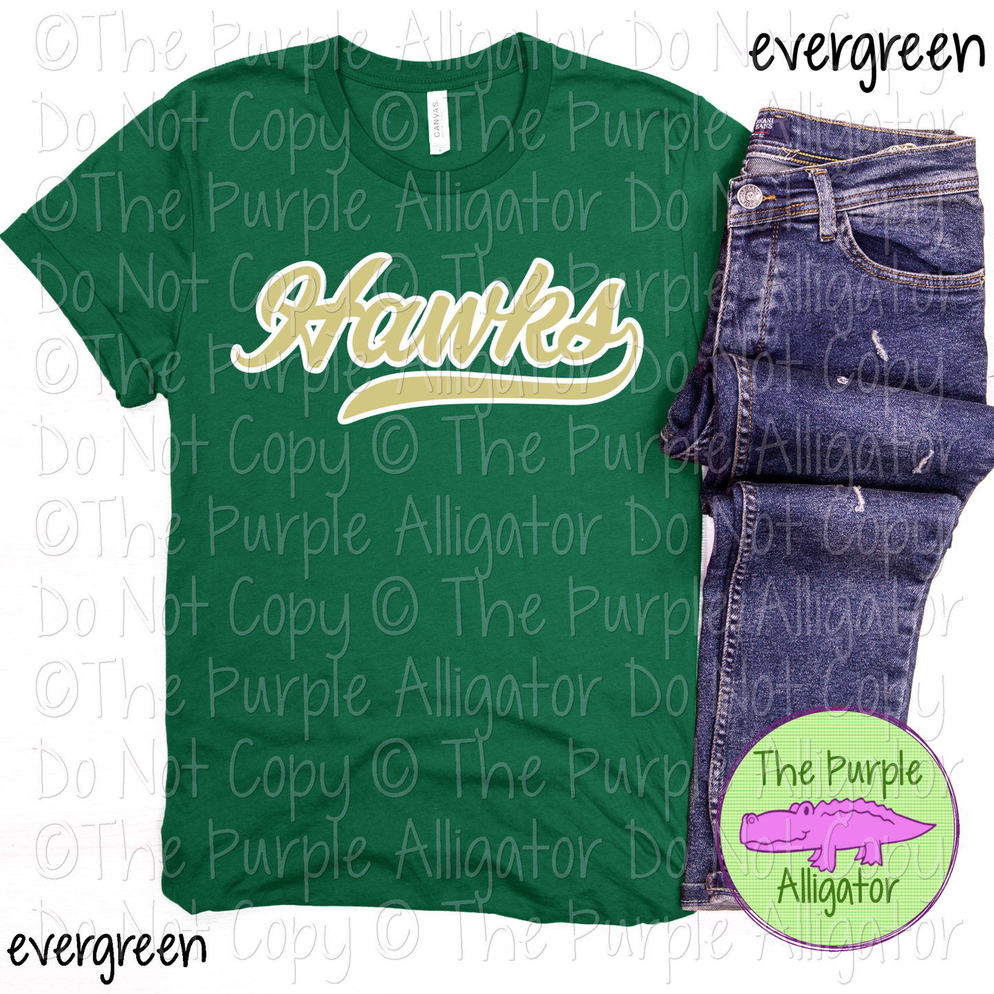 Hawks Swash Mascot Spirit School Spirit Wear Team Swag - CHOOSE YOUR DESIGN COLORS - 0625 (d2f TPA)