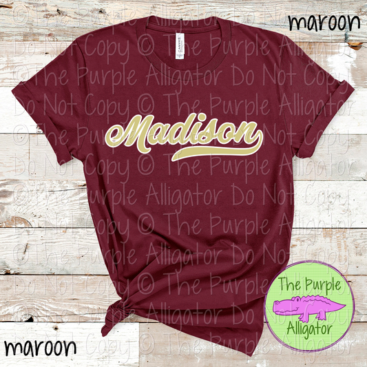Madison Swash School Spirit Wear Team Swag - CHOOSE YOUR DESIGN COLORS - 0625 (d2f TPA)