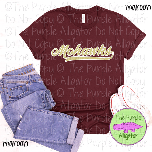 Mohawks Swash Mascot Spirit School Spirit Wear Team Swag - CHOOSE YOUR DESIGN COLORS - 0625 (d2f TPA)