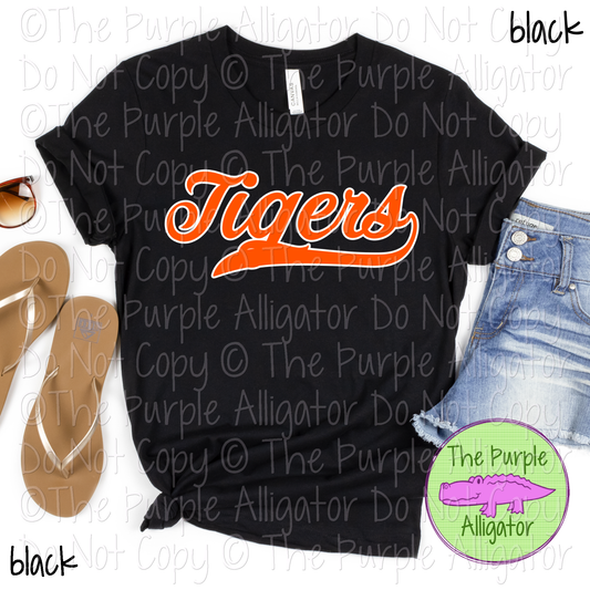Tigers Swash Mascot Spirit School Spirit Wear Team Swag - CHOOSE YOUR DESIGN COLORS - 0625 (d2f TPA)