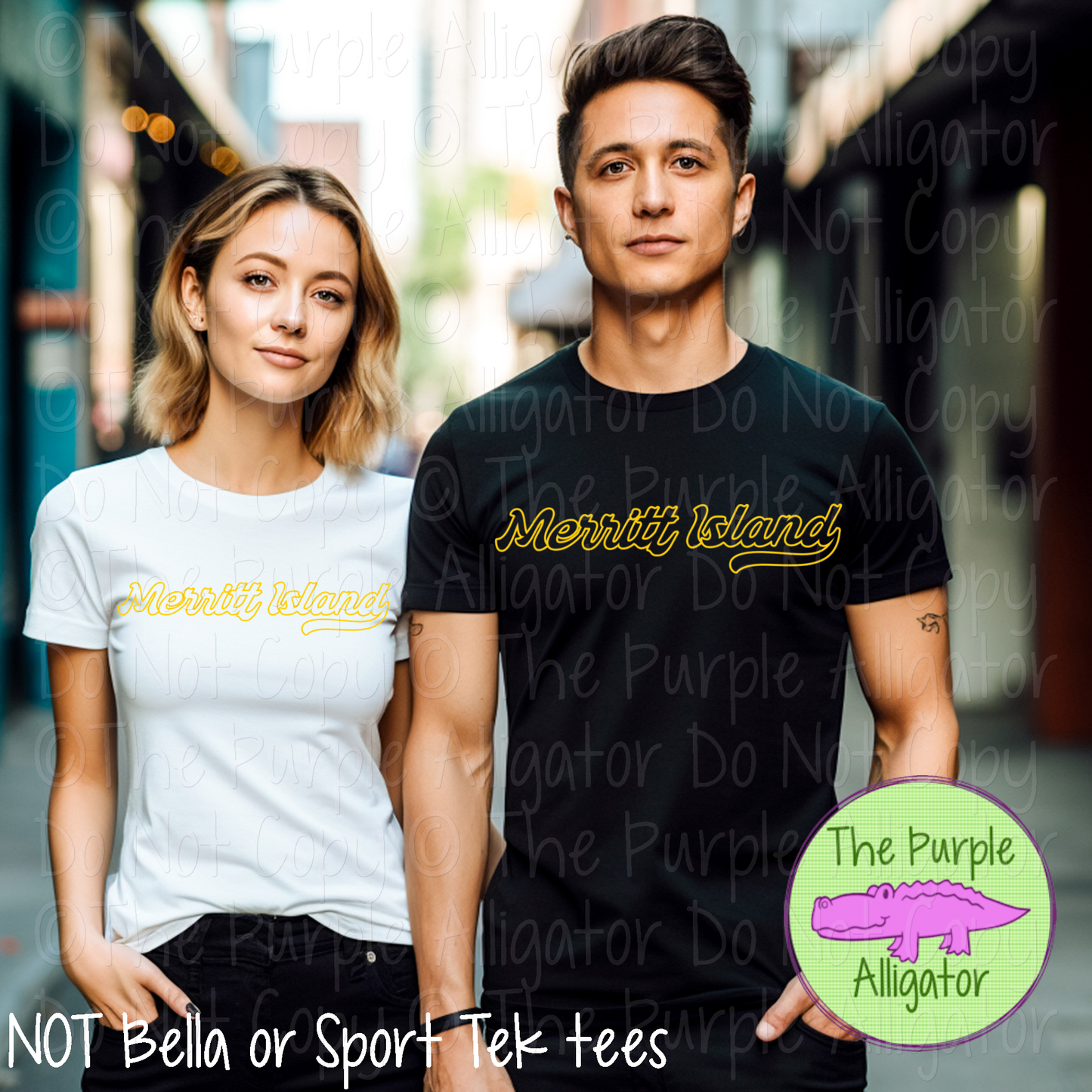 Merritt Island Swingline Hollow – The Outline Series | Retro Outlined Script Design - CHOOSE YOUR DESIGN COLOR - 1125 (d2f TPA)