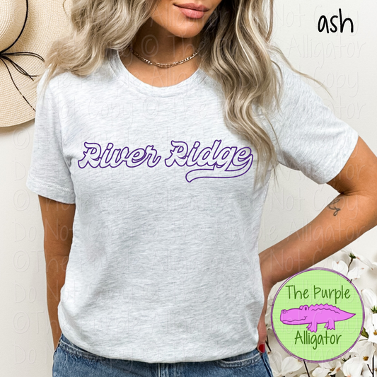 River Ridge Swingline Hollow – The Outline Series | Retro Outlined Script Design - CHOOSE YOUR DESIGN COLOR - 1125 (d2f TPA)