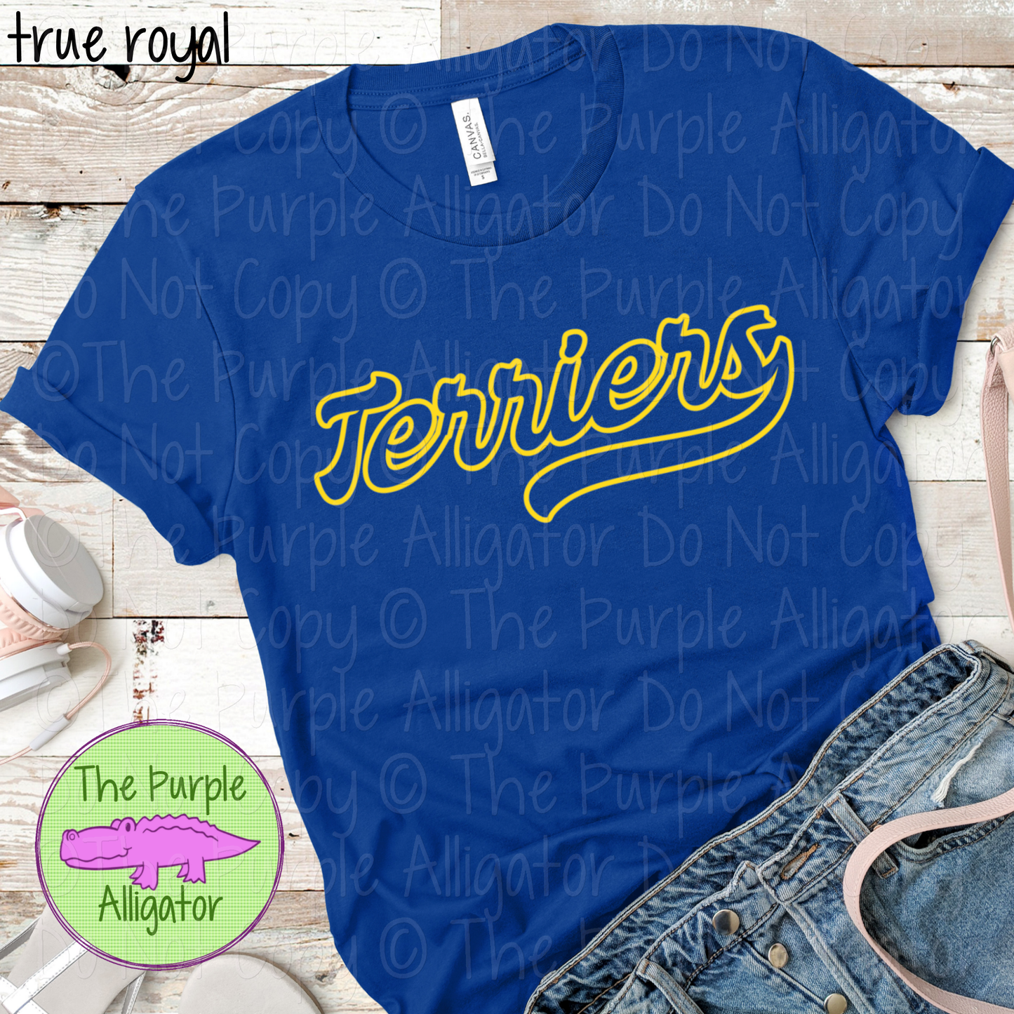 Terriers Swingline Hollow – The Outline Series | Retro Outlined Script Design - CHOOSE YOUR DESIGN COLOR - 1125 (d2f TPA)