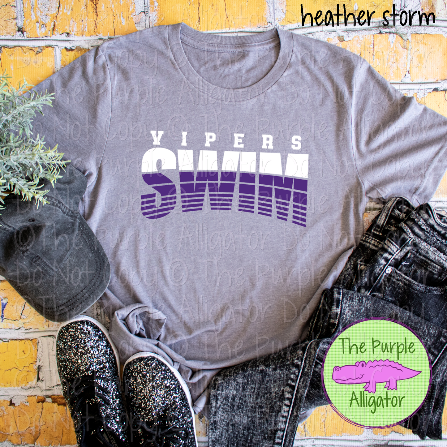 Vipers Swim SC10 Mascot School Spirit Wear Team Gear - CHOOSE YOUR DESIGN COLORS - 0425 (d2f TPA)