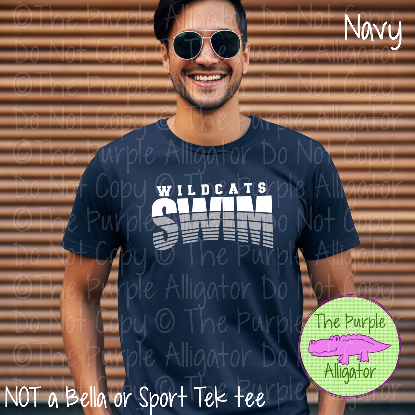 Wildcats Swim SC10 Mascot School Spirit Wear Team Gear - CHOOSE YOUR DESIGN COLORS - 0425 (d2f TPA)