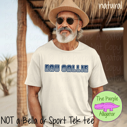 Eau Gallie T401 | Varsity Letter Retro Spirit Wear - CHOOSE YOUR TEXT COLOR 0725 (d2f TPA)