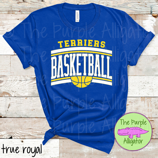 Terriers Basketball SC51 Mascot School Spirit - CHOOSE YOUR DESIGN COLORS (d2f TPA)