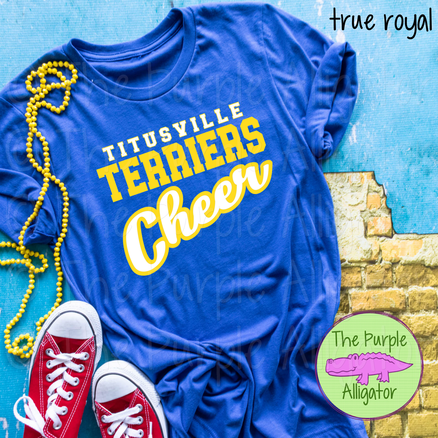 Titusville Terriers Cheer SC16 Mascot School Spirit - CHOOSE YOUR DESIGN COLORS (d2f TPA)