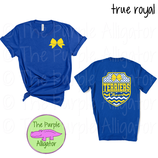 Terriers Cheer SC4 Mascot School Spirit Wear Team Swag - CHOOSE YOUR DESIGN COLORS (d2f TPA)
