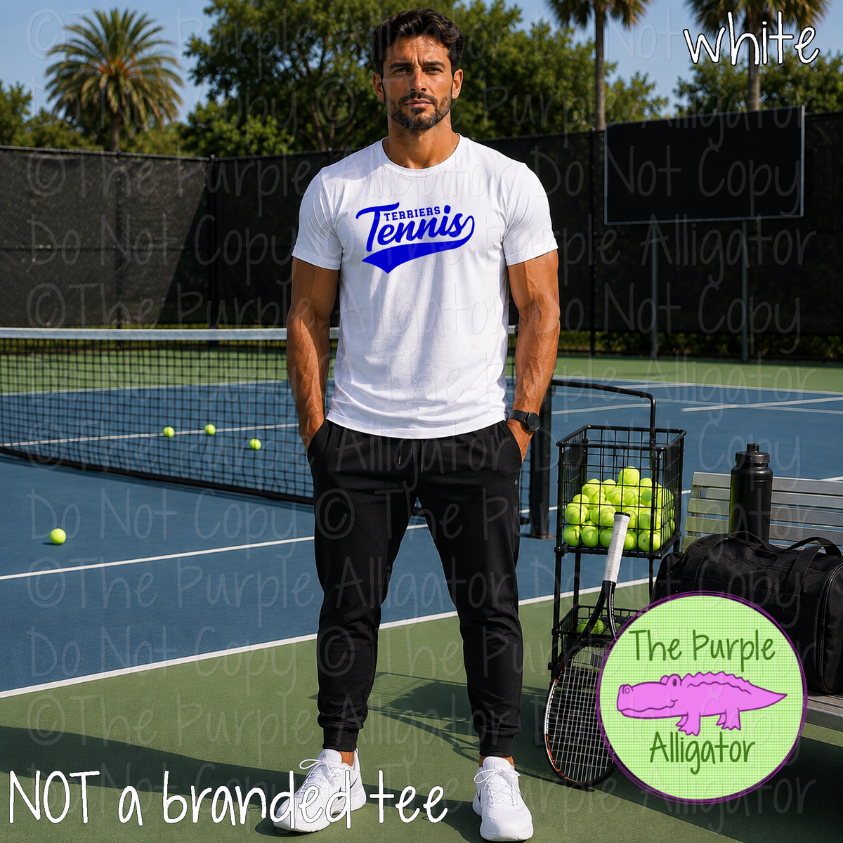 Terriers Tennis 15 – Classic Swash Custom Tennis Spirit Wear Mascot Apparel 1026 TPA