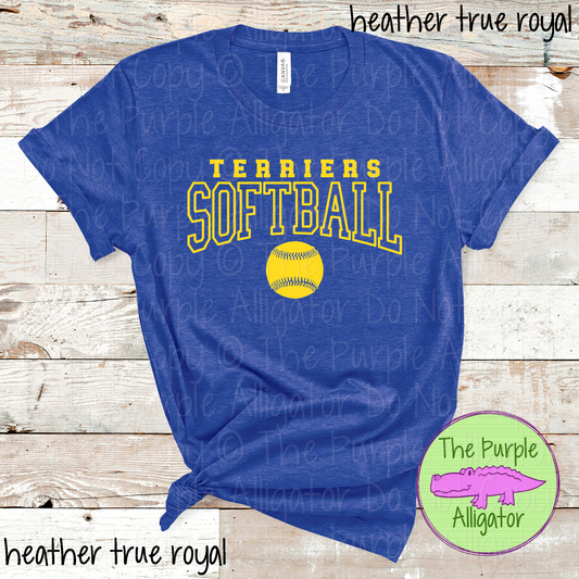 Terriers Softball 42 - Custom Softball Team Spirit Wear Mascot Apparel 0726 TPA