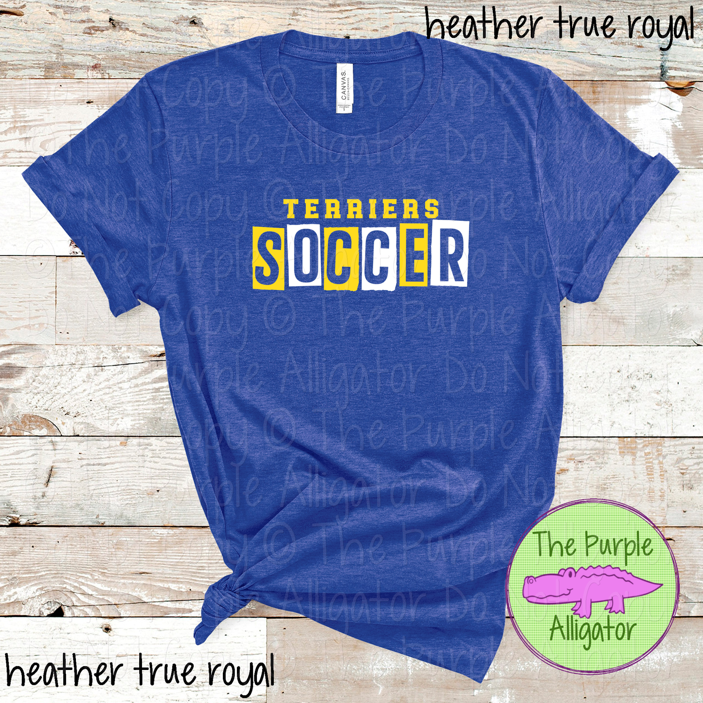 Terriers Soccer Halftime – The Halftime Series Custom Two-Color Mascot Soccer Spirit Wear 0626 TPA