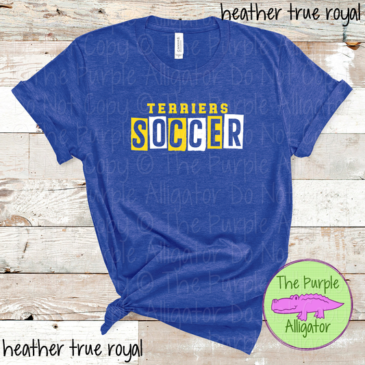 Terriers Soccer Halftime – The Halftime Series Custom Two-Color Mascot Soccer Spirit Wear 0626 TPA