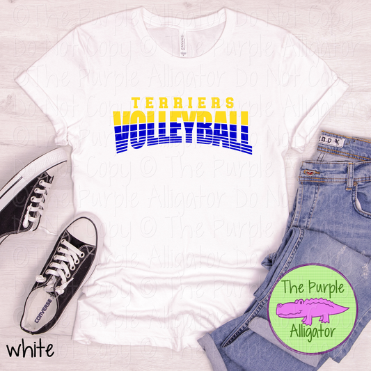 Terriers Volleyball 38 - Vintage Arch Custom Volleyball Spirit Wear Mascot Apparel 0626 TPA