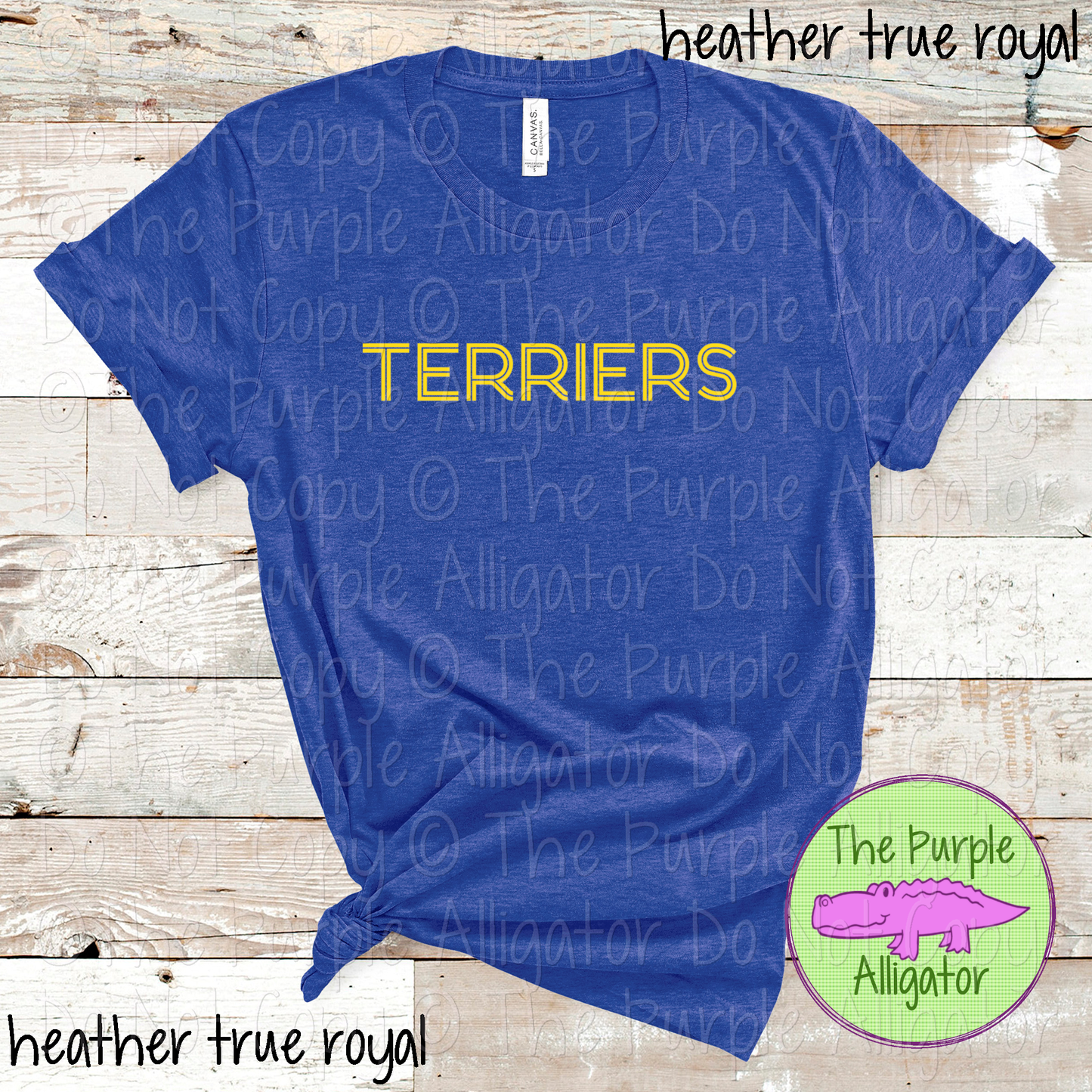 Terriers Dualline Classic – The Retro Line Series Vintage Double Line Lettering Custom Spirit Wear 0426 TPA