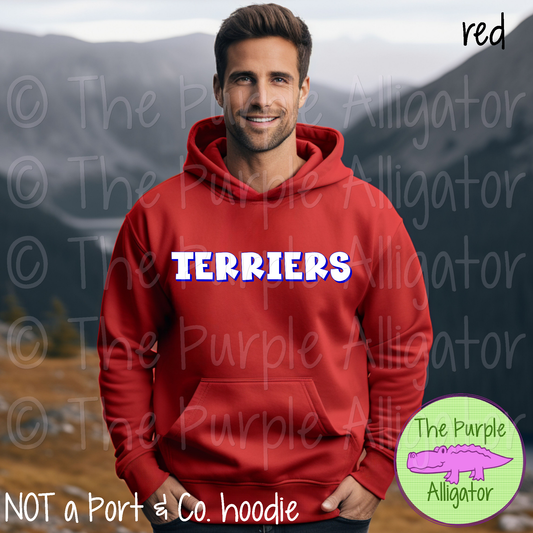 Terriers HG Mascot School Spirit CHOOSE YOUR DESIGN COLORS 1124 (d2f TPA)