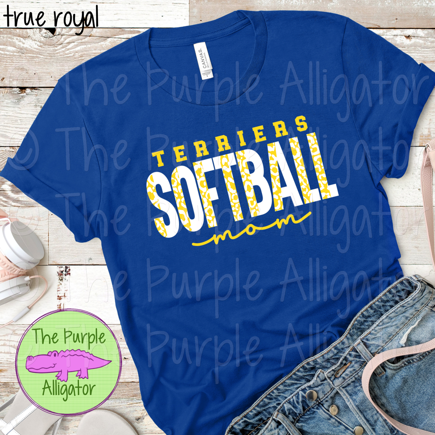 Terriers Softball Mom Yellow White SC43 (d2f TPA)