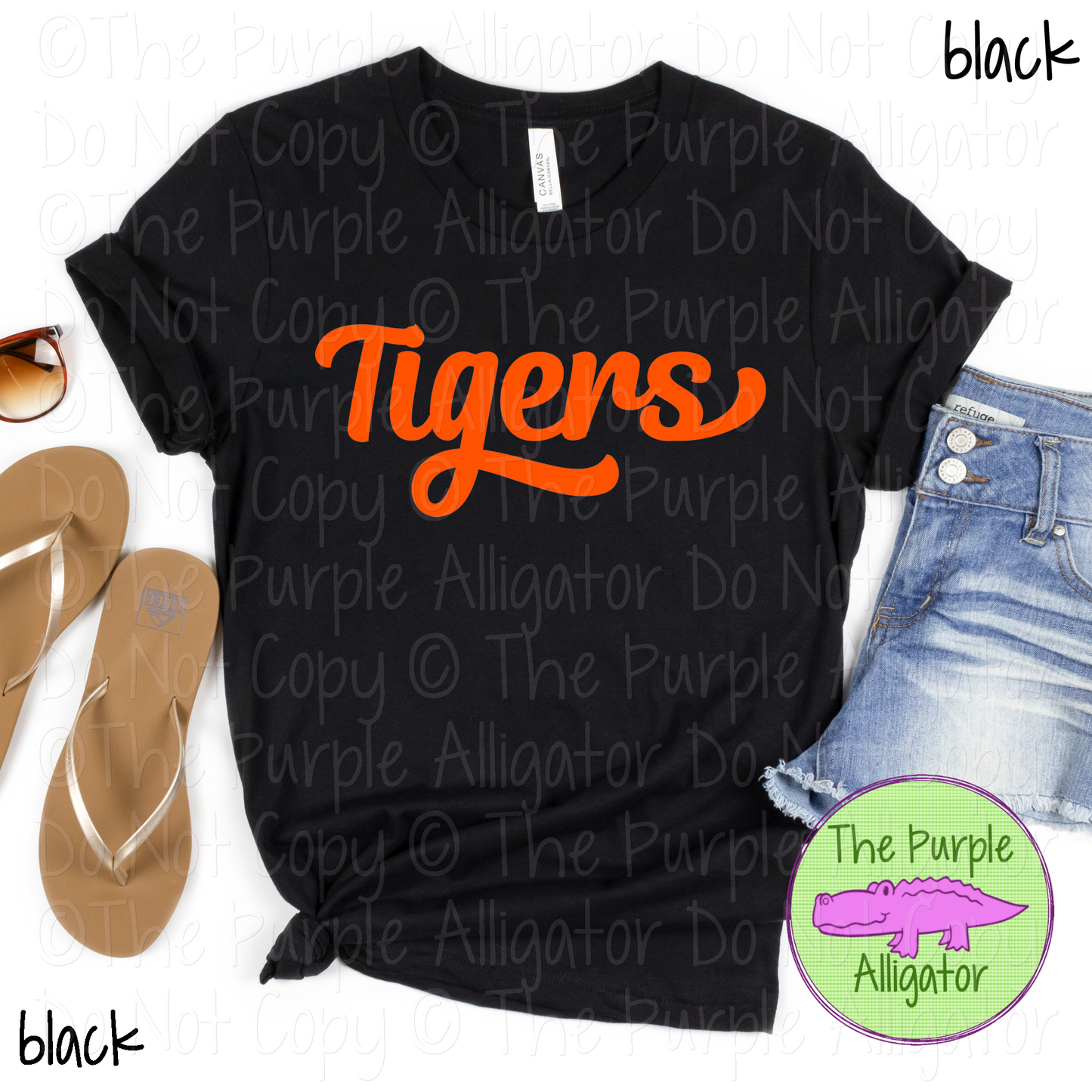 Tigers Drive - The Signature Series | Bold Swash Script Spirit Wear 0226 TPA