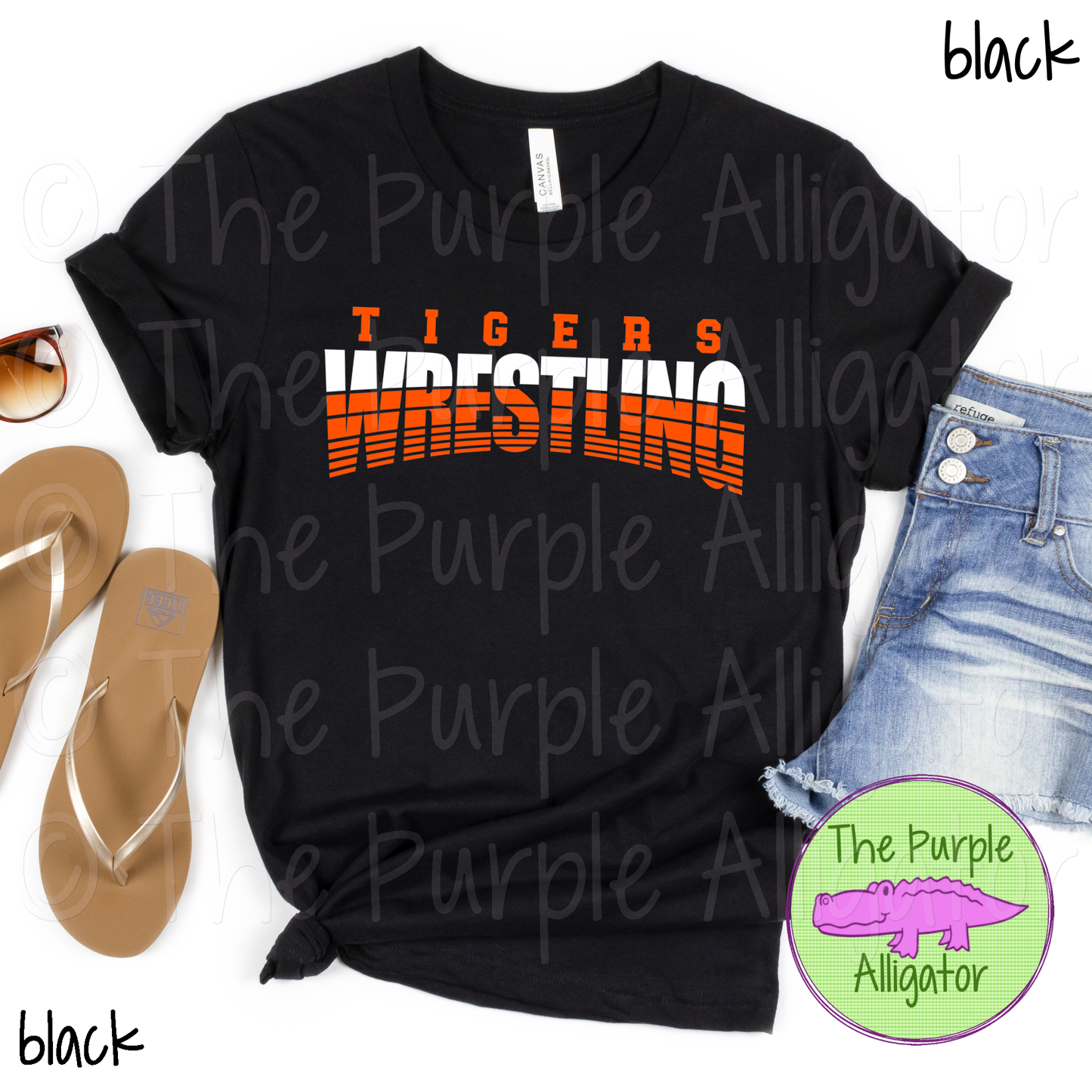 Tigers Wrestling 2 - Vintage Arch Custom Wrestling Spirit Wear Mascot Apparel 0624 TPA
