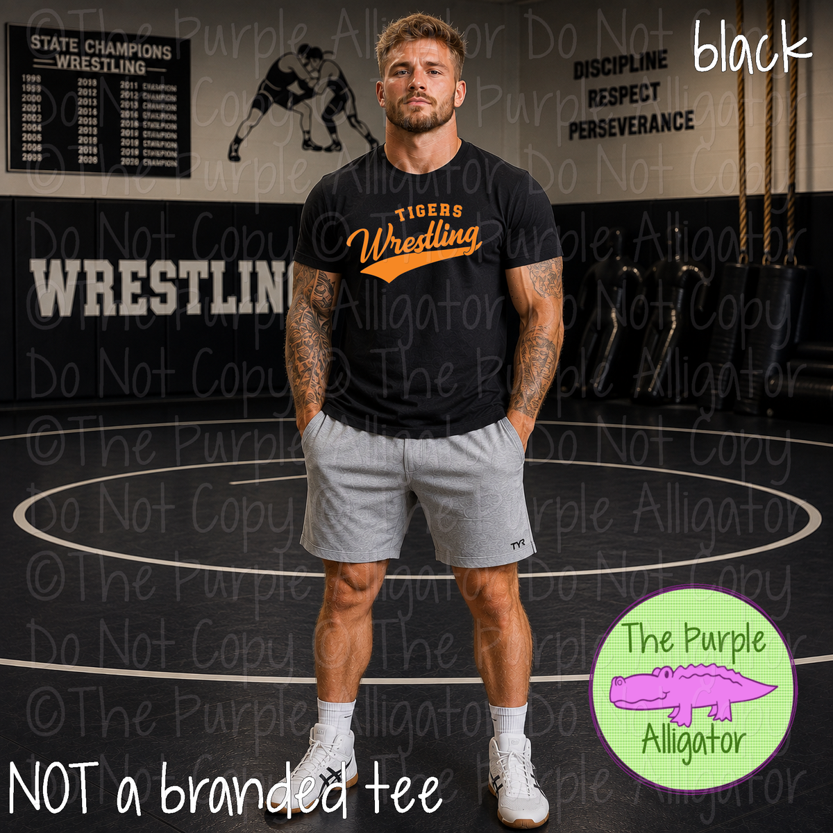 Tigers Wrestling 12 – Classic Swash Custom Wrestling Spirit Wear Mascot Apparel 1026 TPA