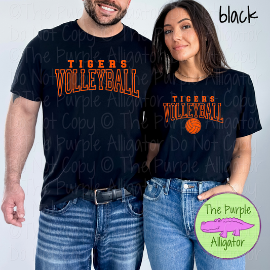 Tigers Volleyball 49 - Custom Volleyball Spirit Wear Mascot Apparel 0626 TPA