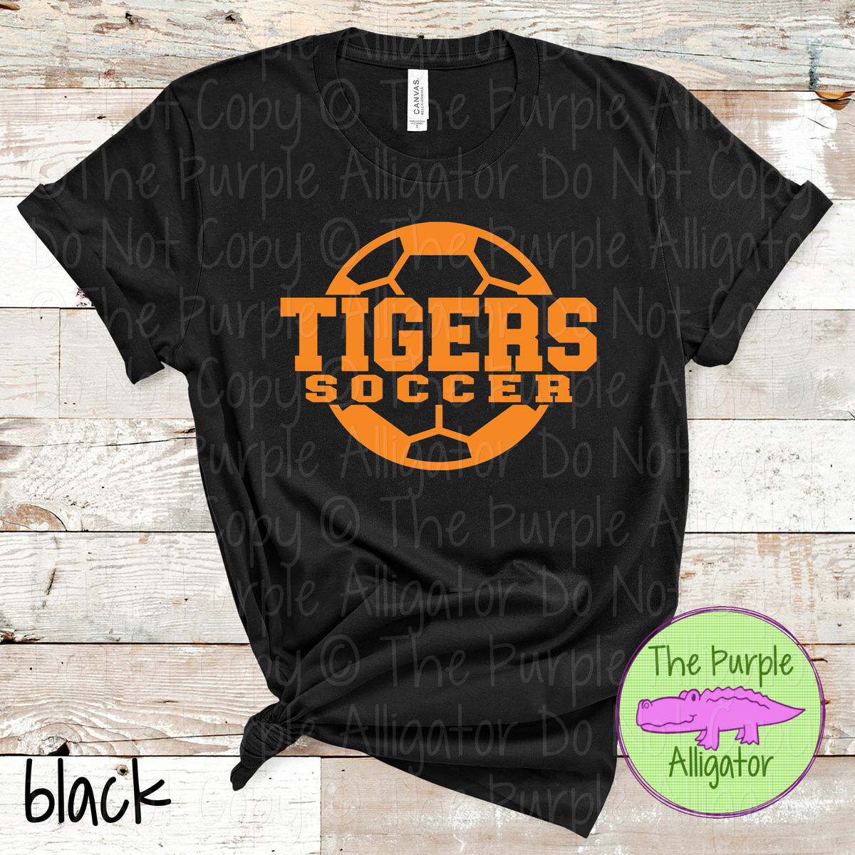 Tigers Soccer 9 – Custom Soccer Ball Mascot Spirit Wear 1026 TPA