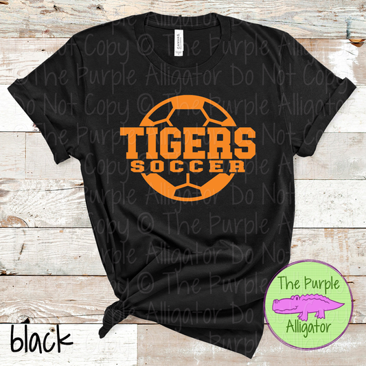 Tigers Soccer 9 – Custom Soccer Ball Mascot Spirit Wear 1026 TPA