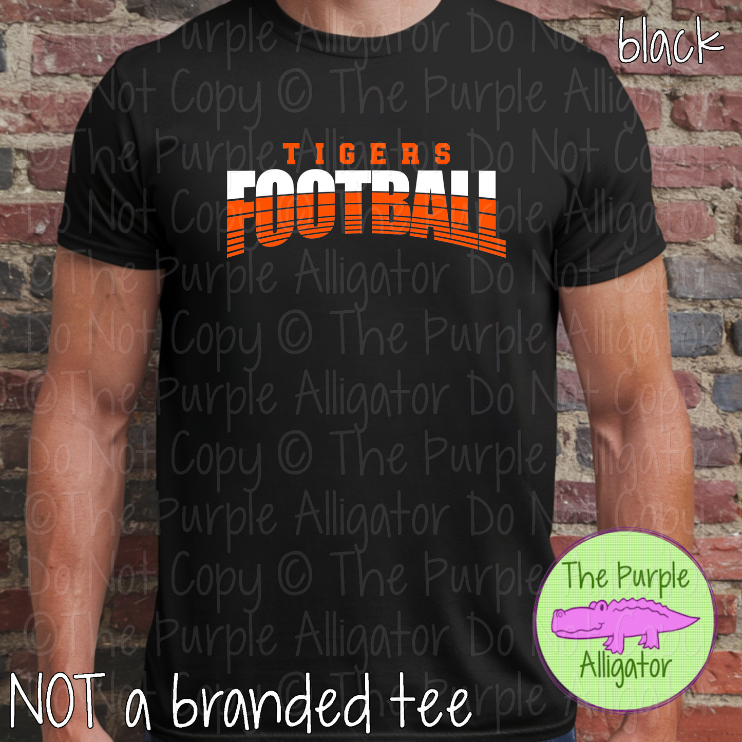 Tigers Football 41 - Vintage Arch Custom Football Spirit Wear Mascot Apparel 0626 TPA