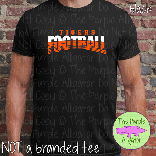 Tigers Football 41 - Vintage Arch Custom Football Spirit Wear Mascot Apparel 0626 TPA