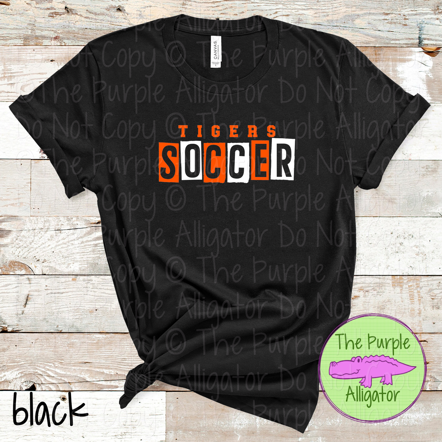 Tigers Soccer Halftime – The Halftime Series Custom Two-Color Mascot Soccer Spirit Wear 0626 TPA