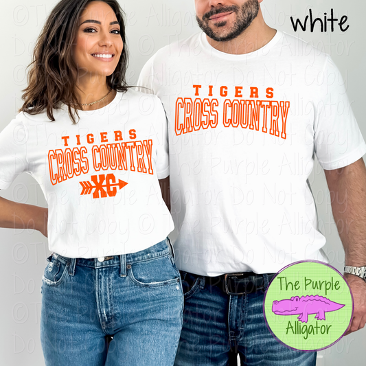 Tigers Cross Country 1 - Custom Cross Country Spirit Wear Mascot Apparel 0626 TPA