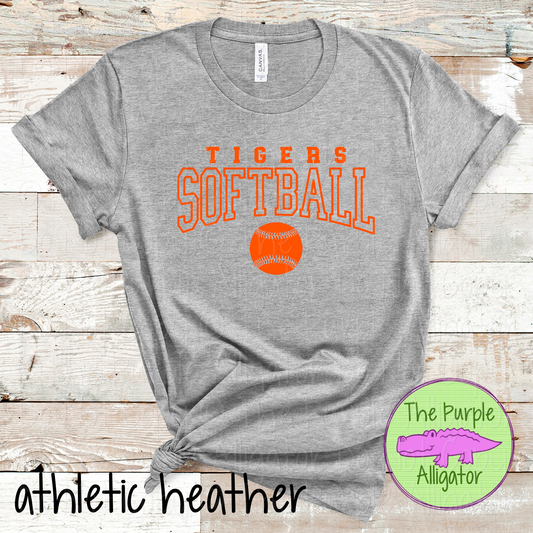 Tigers Softball 42 - Custom Softball Team Spirit Wear Mascot Apparel 0726 TPA