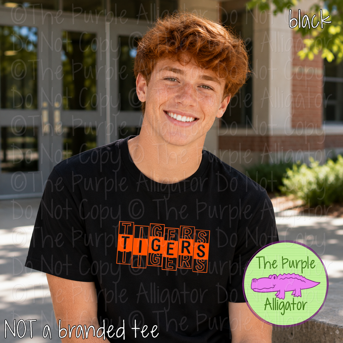 Tigers Side Step - The Stacked Series – Custom Spirit Wear School & Mascot Apparel 0926 TPA