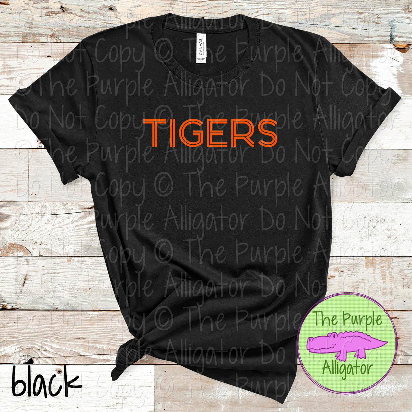 Tigers Dualline Classic – The Retro Line Series Vintage Double Line Lettering Custom Spirit Wear 0426 TPA