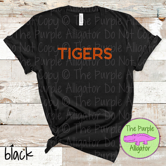 Tigers Dualline Classic – The Retro Line Series Vintage Double Line Lettering Custom Spirit Wear 0426 TPA
