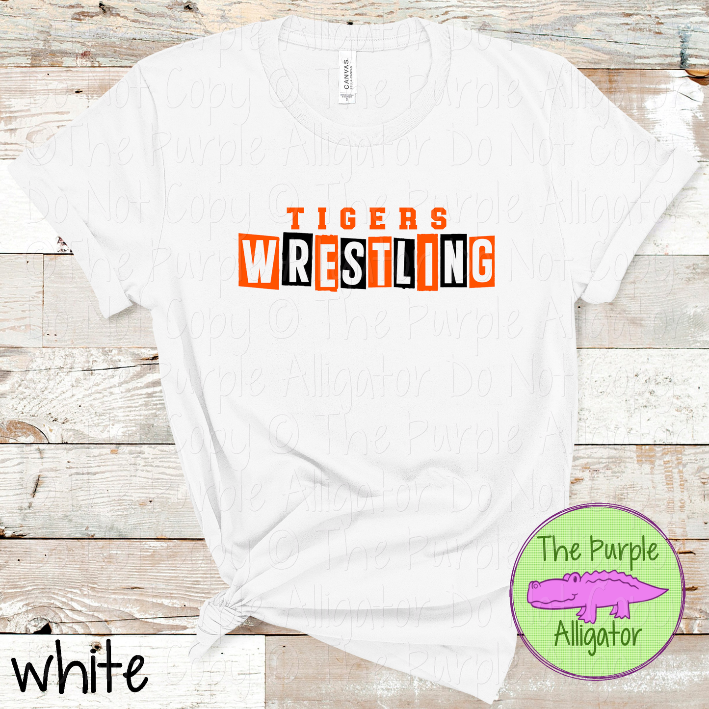 Tigers Wrestling Halftime – The Halftime Series Custom Two-Color Mascot Wrestling Spirit Wear 0625 TPA
