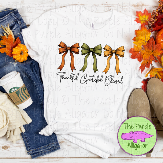 Thankful Grateful Blessed Coquette Bow – Autumn Faith Shirt 0725 (d2f GT)