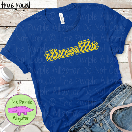 Titusville Legacy Outline - The Classic Series - Custom School & Mascot Spirit Wear Apparel 0626 TPA