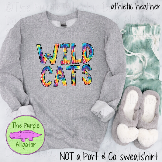 Wildcats Tie Dye Mascot School Spirit 1224 (d2f TPA)