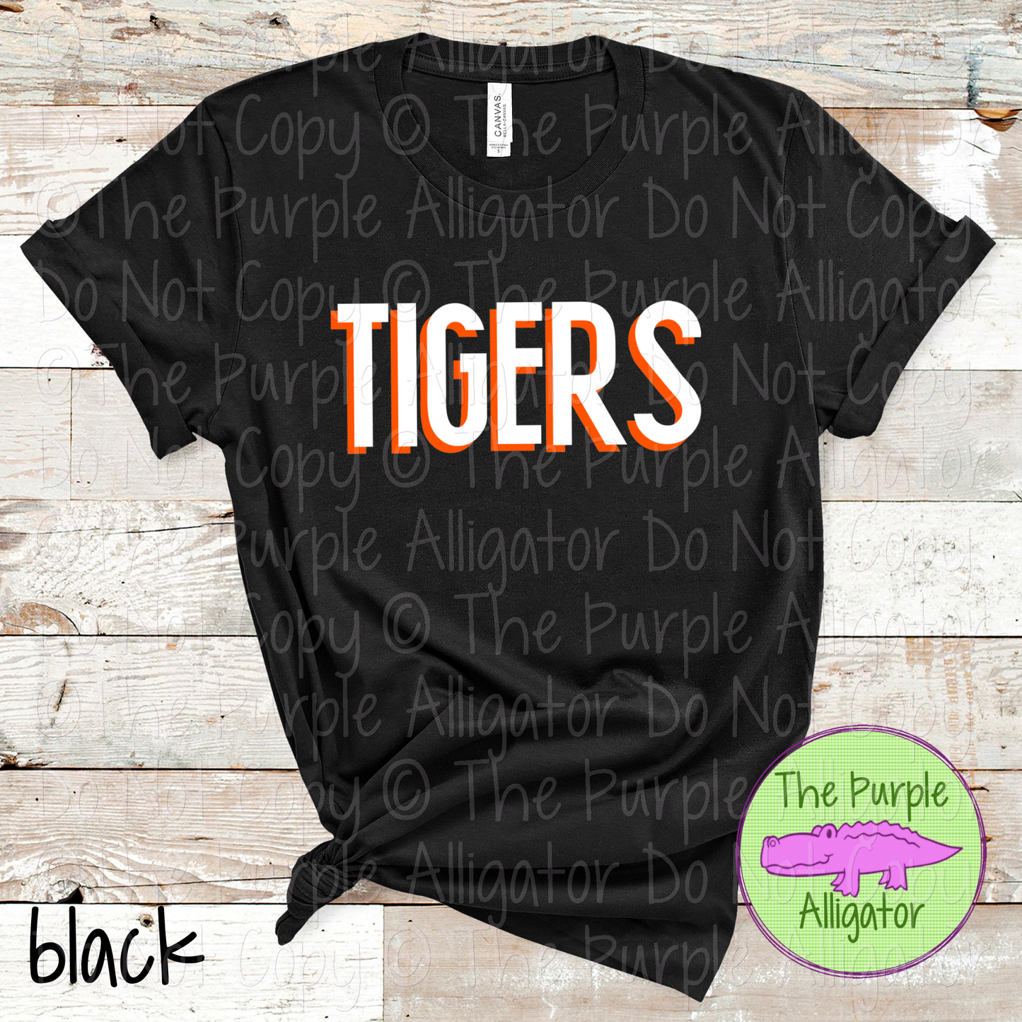 Tigers NF Two-Tone Offset Spirit Design | Bold Two-Color Offset Text Design | CHOOSE YOUR DESIGN COLORS 0825 (d2f TPA)