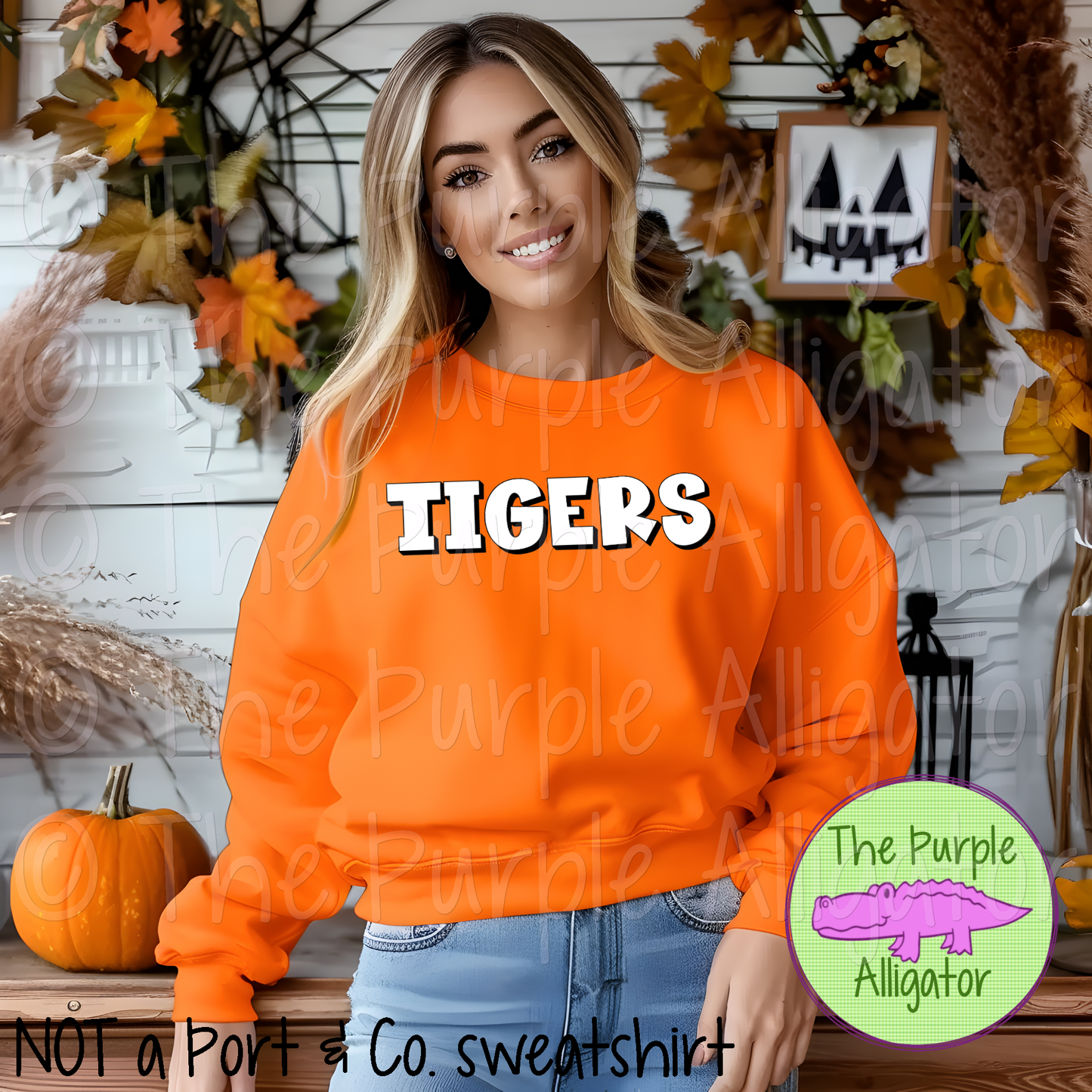 Tigers HG Mascot School Spirit CHOOSE YOUR DESIGN COLORS 1124 (d2f TPA)