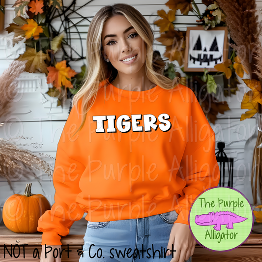 Tigers HG Mascot School Spirit CHOOSE YOUR DESIGN COLORS 1124 (d2f TPA)