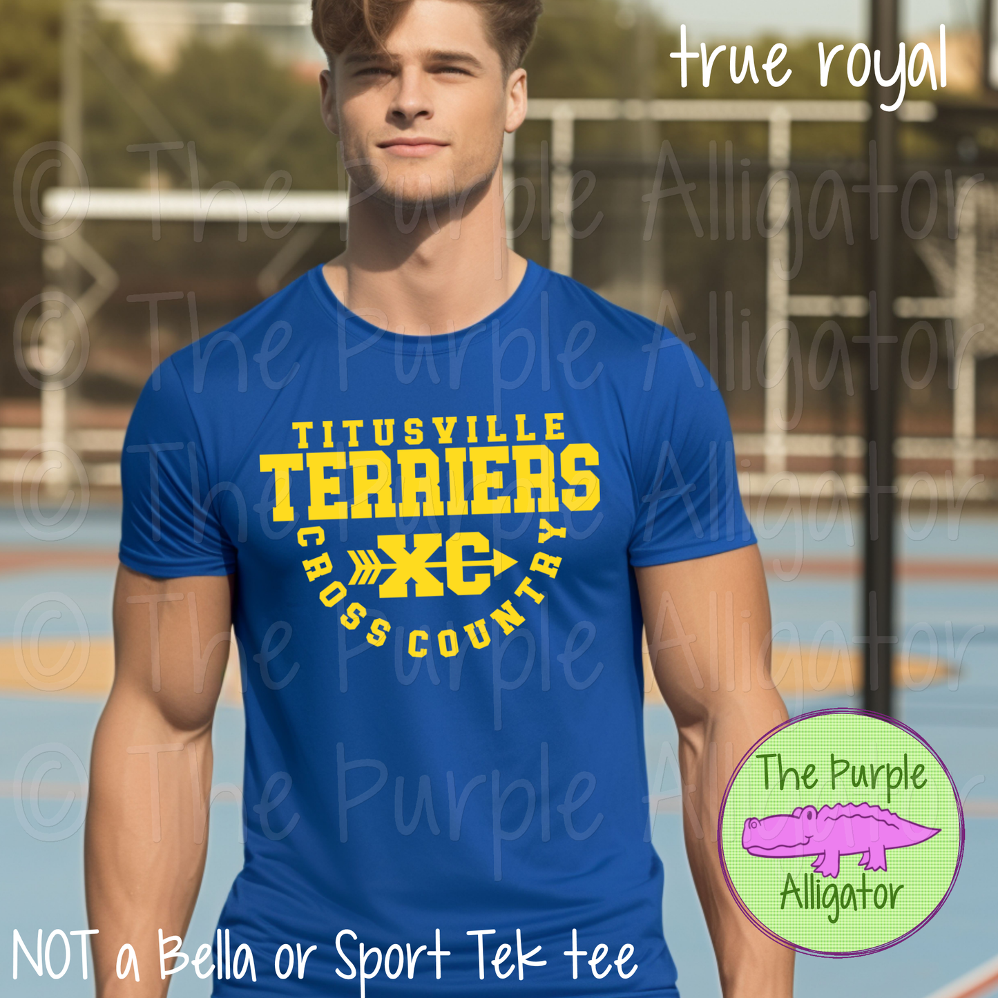 Titusville Terriers Cross Country SC20 Mascot School Spirit - CHOOSE YOUR DESIGN COLOR (d2f TPA)