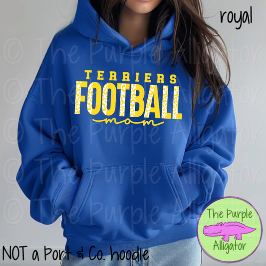 Terriers Football Mom SC51 Mascot School Spirit - CHOOSE YOUR DESIGN COLORS (d2f TPA)