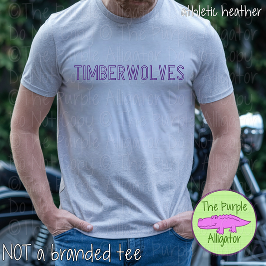 Timberwolves Iron Line - The Outline Series | Outline Spirit Wear Shirt - Bold Modern Block Design 0226 TPA