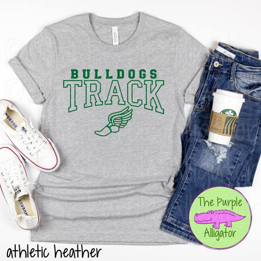 Bulldogs Track 9 - Custom Track Team Spirit Wear Mascot Apparel 0724 TPA