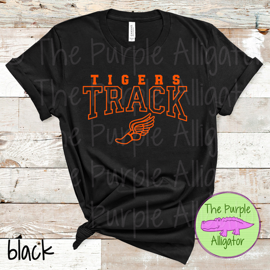 Tigers Track 9 - Custom Track Team Spirit Wear Mascot Apparel 0724 TPA