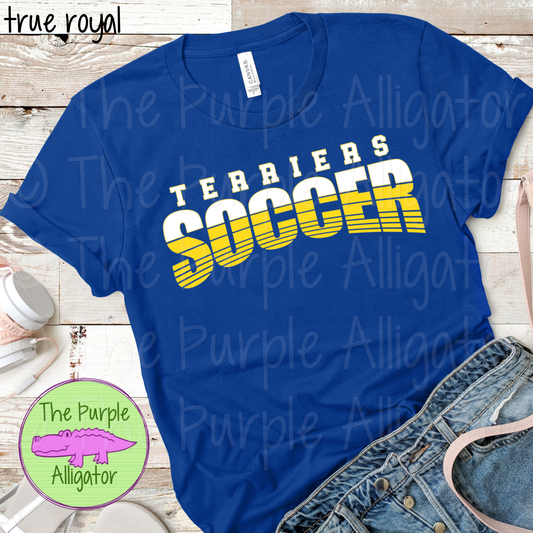 Terriers Soccer SC18 Mascot School Spirit - CHOOSE YOUR DESIGN COLORS (d2f TPA)